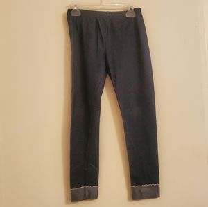 Unbranded Girls Cuffed Mock Denim Leggings